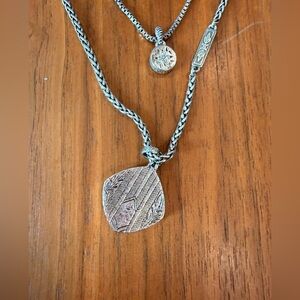 Fossil silver necklace